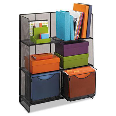 Safco&reg; Onyx&trade; Mesh Fold-Up Shelving