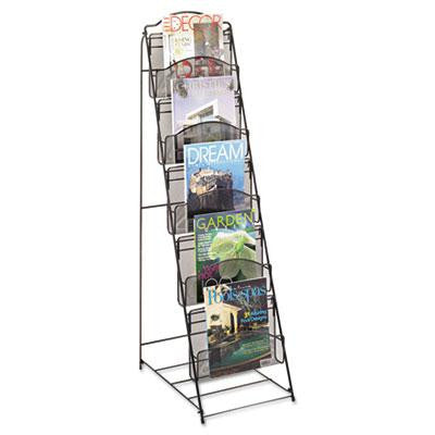 Safco&reg; Onyx&trade; Magazine Floor Rack