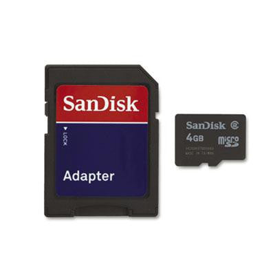 SanDisk&reg; microSDHC Memory Card with Adapter