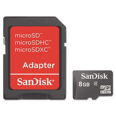 SanDisk&reg; microSDHC Memory Card with Adapter