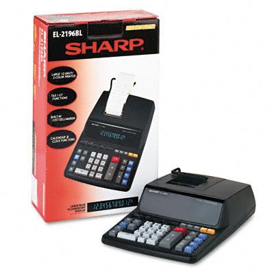 Sharp&reg; EL2196BL Two-Color Printing Calculator