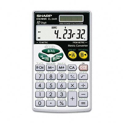 Sharp&reg; EL344RB Metric Conversion Wallet Calculator