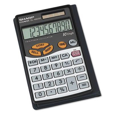 Sharp&reg; EL480SRB Handheld Business Calculator