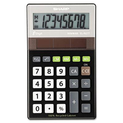 Sharp&reg; EL-R277BBK Recycled Series Handheld Calculator