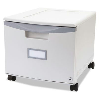 Storex Single-Drawer Mobile Filing Cabinet