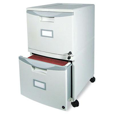 Storex Two-Drawer Mobile Filing Cabinet