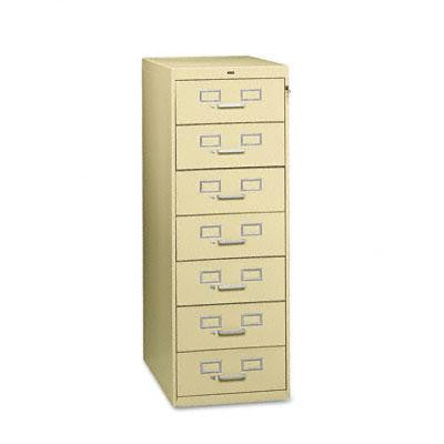 Tennsco Seven-Drawer Multimedia-Card File Cabinet