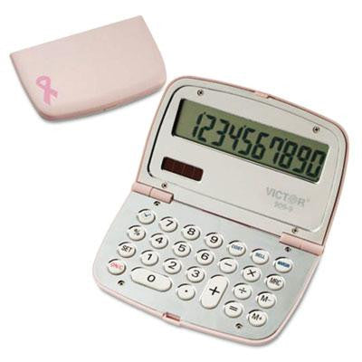 Victor&reg; 909-9 Limited Edition Pink Compact Calculator