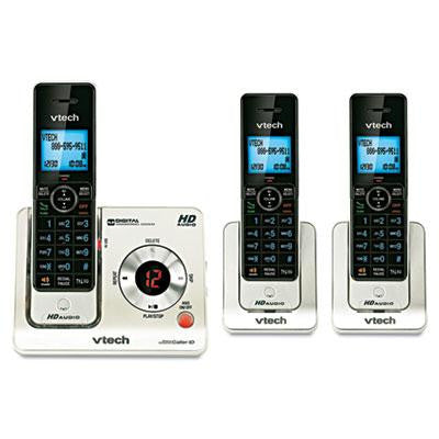 Vtech&reg; LS6425-3 DECT 6.0 Cordless Voice Announce Answering System